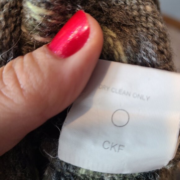 Vintage Birdseye Shetland Wool Sweater Womens Size Medium 1990s Columbia Green - Picture 8 of 8